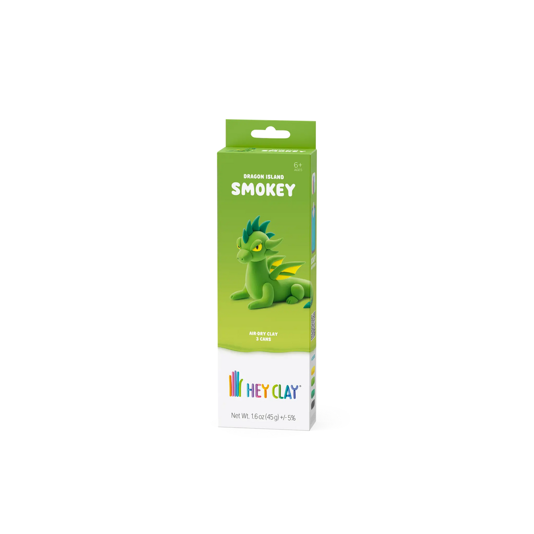 HEY CLAY Smokey dragon air-dry clay kit, package front