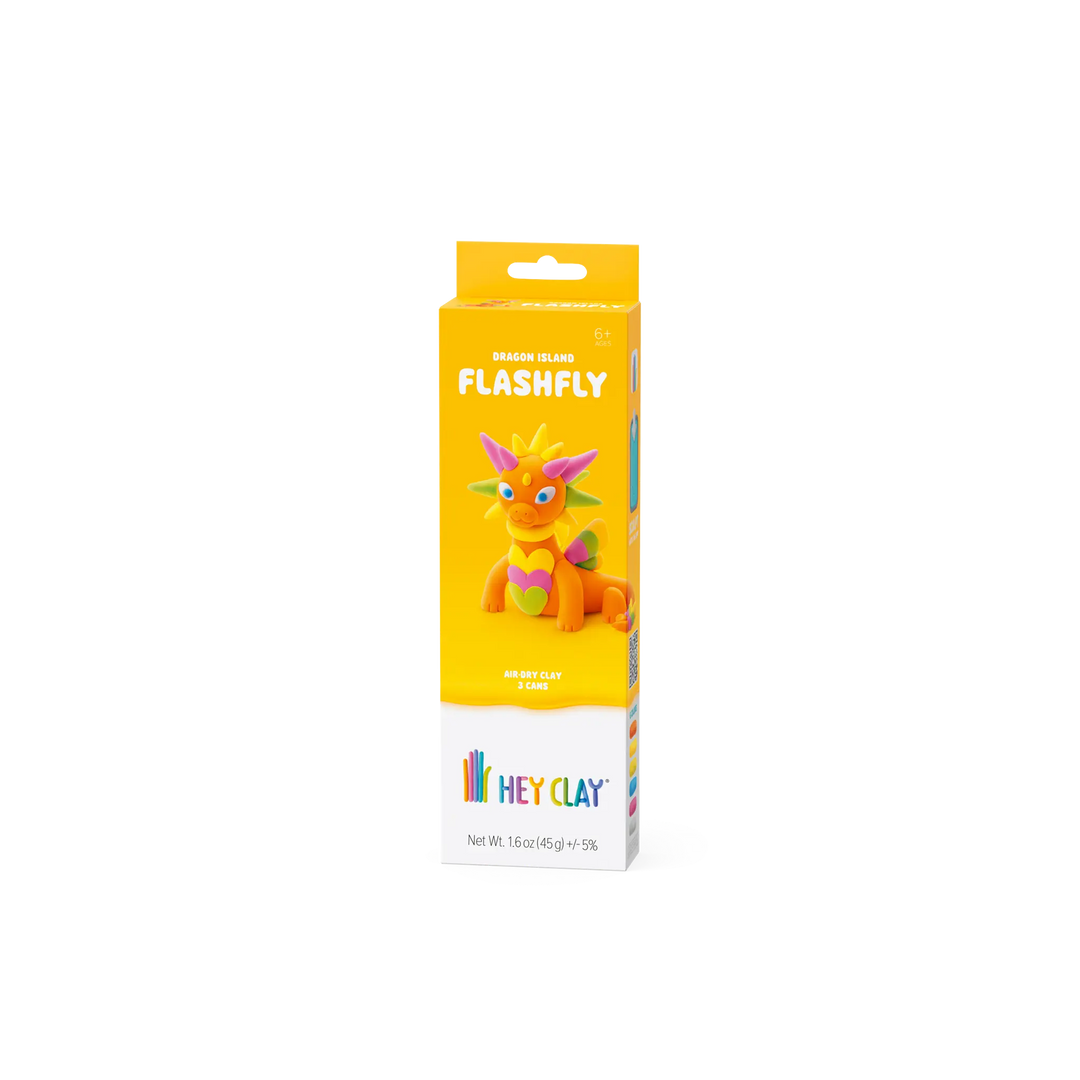 HEY CLAY Flashfly dragon air-dry clay kit, package front