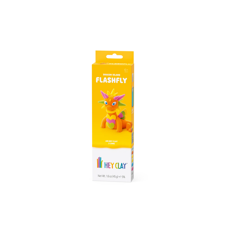 HEY CLAY Flashfly dragon air-dry clay kit, package front