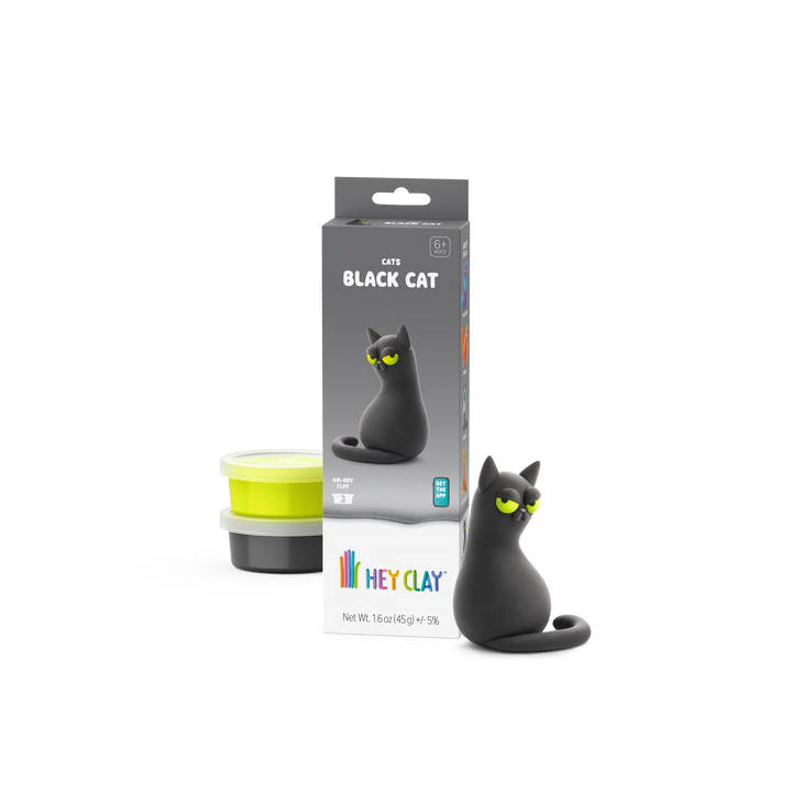 HEY CLAY Black Cat package with 3 clay cans