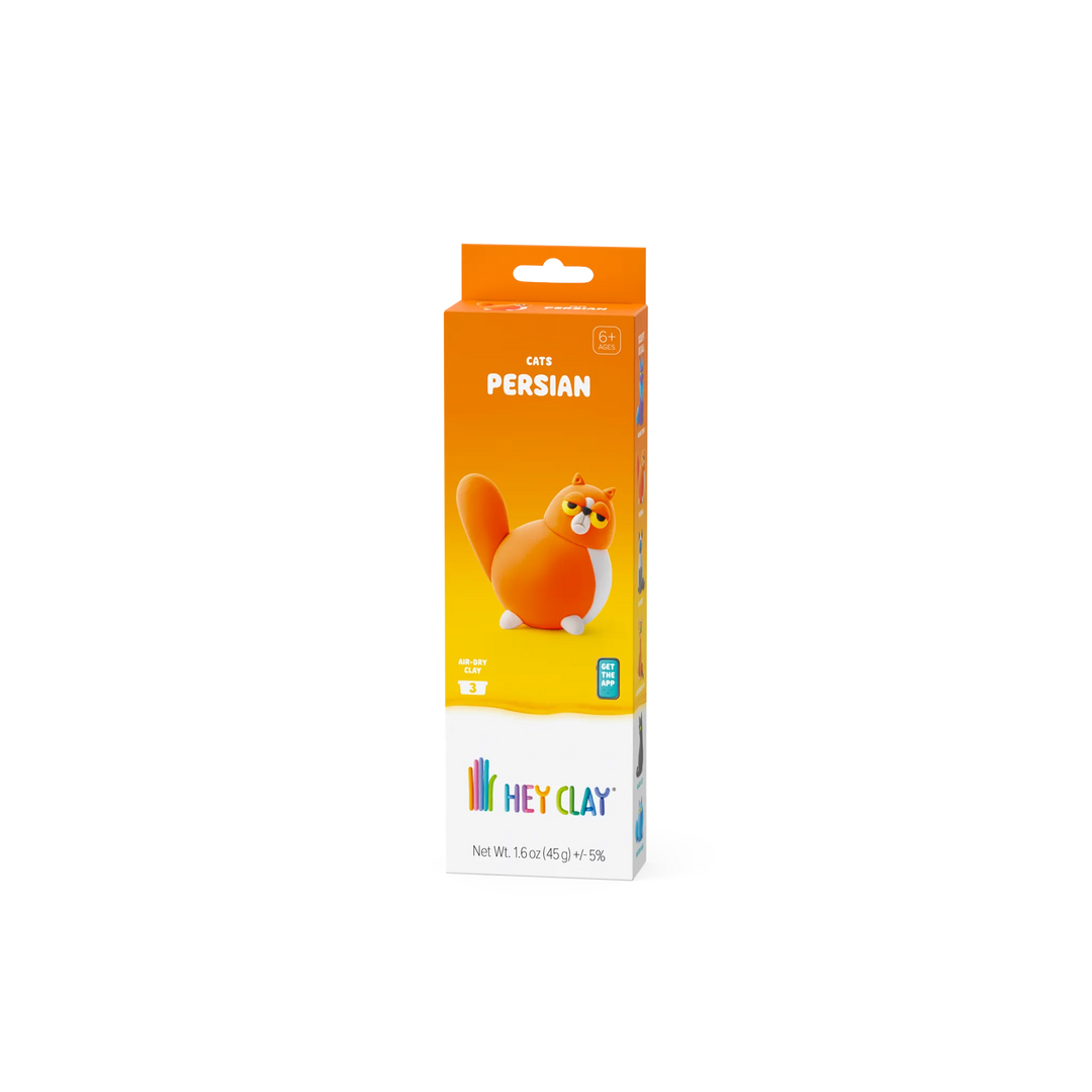 HEY CLAY Persian cat air-dry clay kit, package front