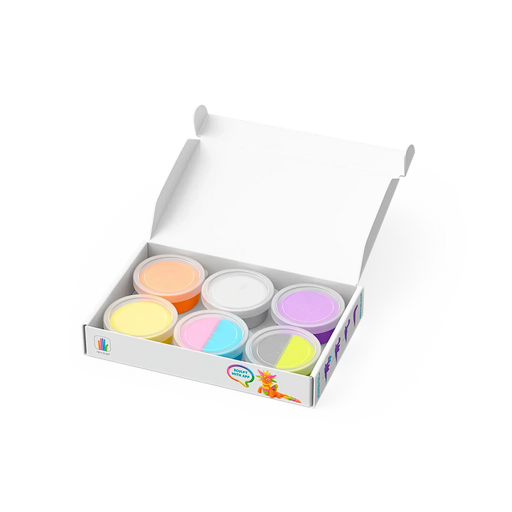 HEY CLAY Flashfly, Storm &amp; Aura 6-can trio, open box with clay cans