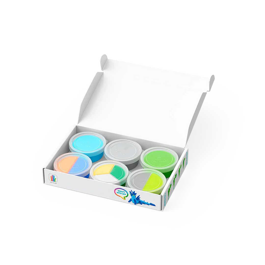 HEY CLAY Shadow, Smokey &amp; Reef 6-can trio, open box with clay cans